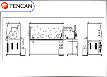 Κιβώτιο γαντιών εργαστηριακού αδρανούς αερίου με την έγκριση CE/του ISO αιθουσών 1200*1000*930mm