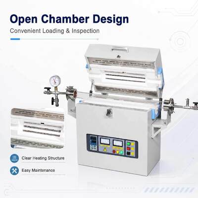 TENCAN TC-16MT 1600C MoSi2 Heater Tube Furnace B Type Thermocouple Alumina Tube Electric Lab Sintering Oven Heat Treatment