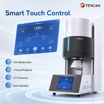 1C Accuracy Dental Ceramic Furnace 1700C High Temp Programmable 90 Min Fast Sintering 150 Units