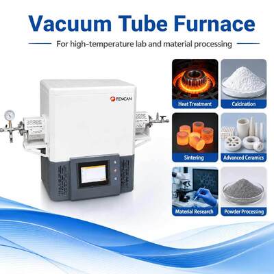 TENCAN TC-12NT 1600°C Μέγιστη θερμοκρασία σωλήνων κενού φούρνου με σωλήνα χαλαζία υψηλής καθαρότητας και προγραμματιζόμενο έλεγχο θερμοκρασίας