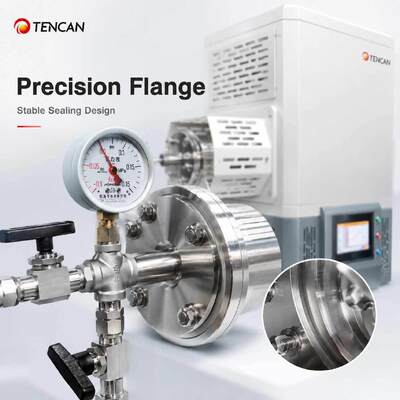 TENCAN TC-14ST 1400C Σωληνάριο κενού Φούρνος SiC Heater S-Type Thermocouple High-Temp Tube Alumina Lab Split sintering φούρνος