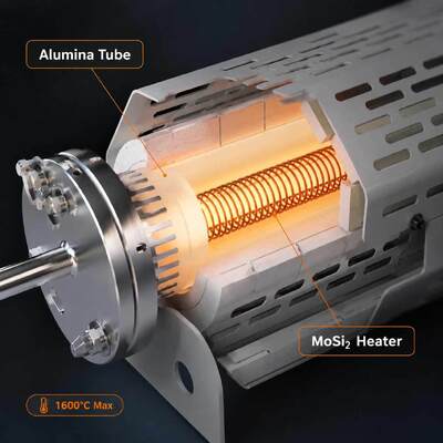 TENCAN MoSi2 Θέρμανση 1600C Φούρνος σωλήνα κενού TC-16MT Τύπος Β Θερμοσύνδεσμος Τμήμα εργαστηριακού φούρνου 30 τμημάτων Προγραμματισμός Προηγμένο