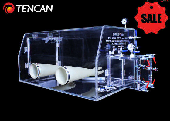 GBT-30A Διαφανές Εργαστηριακό Κεφαλοφυλάκιο Διαχείριση αδρανών αερίων με ανθεκτικό θάλαμο PMMA 30 mm